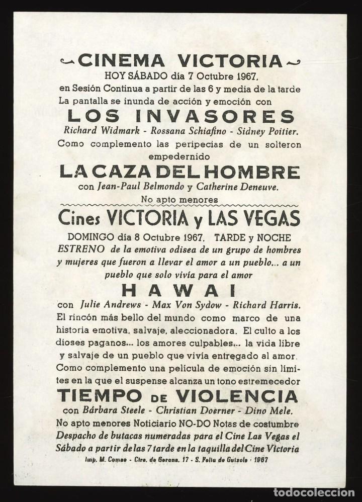Cine: HAWAI / PROGRAMA DE CINE CON PUBLICIDAD EN TRASERA (AVENTURAS) - Foto 2