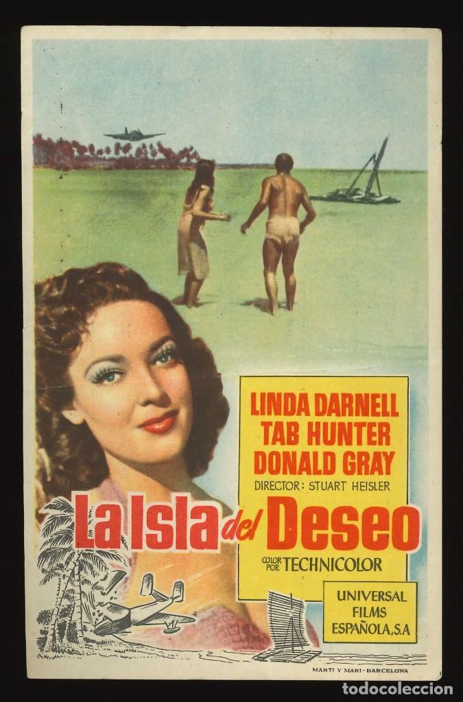 Cine: LA ISLA DEL DESEO / PROGRAMA DE CINE CON PUBLICIDAD EN TRASERA (AVENTURAS) - Foto 1