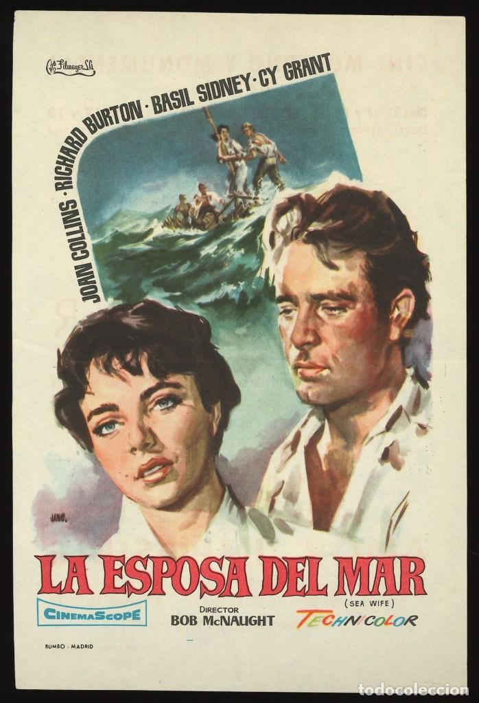 Cine: LA ESPOSA DEL MAR / PROGRAMA DE CINE CON PUBLICIDAD EN TRASERA (AVENTURAS) - Foto 1