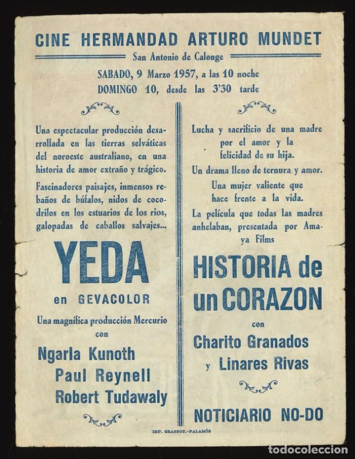 Cine: YEDA / PROGRAMA DE CINE CON PUBLICIDAD EN TRASERA (AVENTURAS) - Foto 2