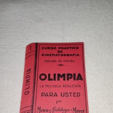 Cine: RARÍSIMO PROGRAMA DE CINE AÑO 1931 OLIMPIA. Lote 356045470
