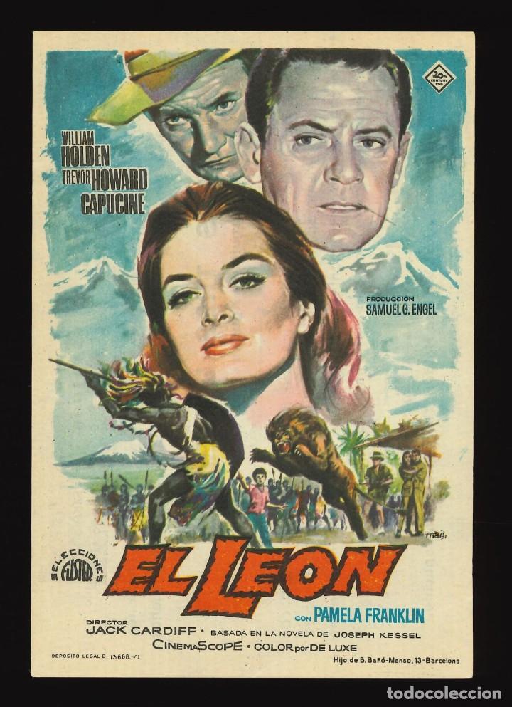 Cine: EL LE&Oacute;N / PROGRAMA DE CINE CON PUBLICIDAD EN TRASERA (AVENTURAS) - Foto 1