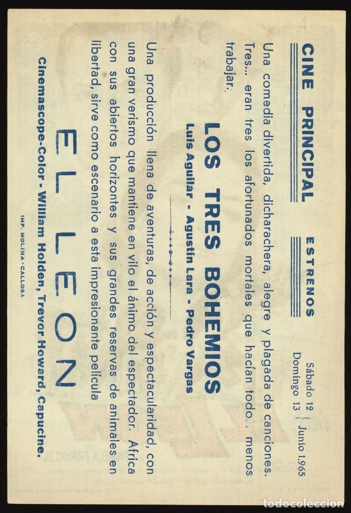 Cine: EL LE&Oacute;N / PROGRAMA DE CINE CON PUBLICIDAD EN TRASERA (AVENTURAS) - Foto 2