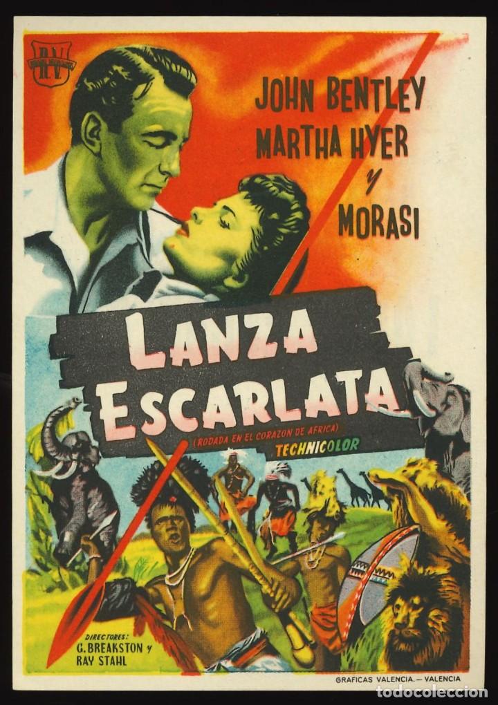 Cine: LANZA ESCARLATA / PROGRAMA DE CINE CON PUBLICIDAD EN TRASERA (AVENTURAS) - Foto 1