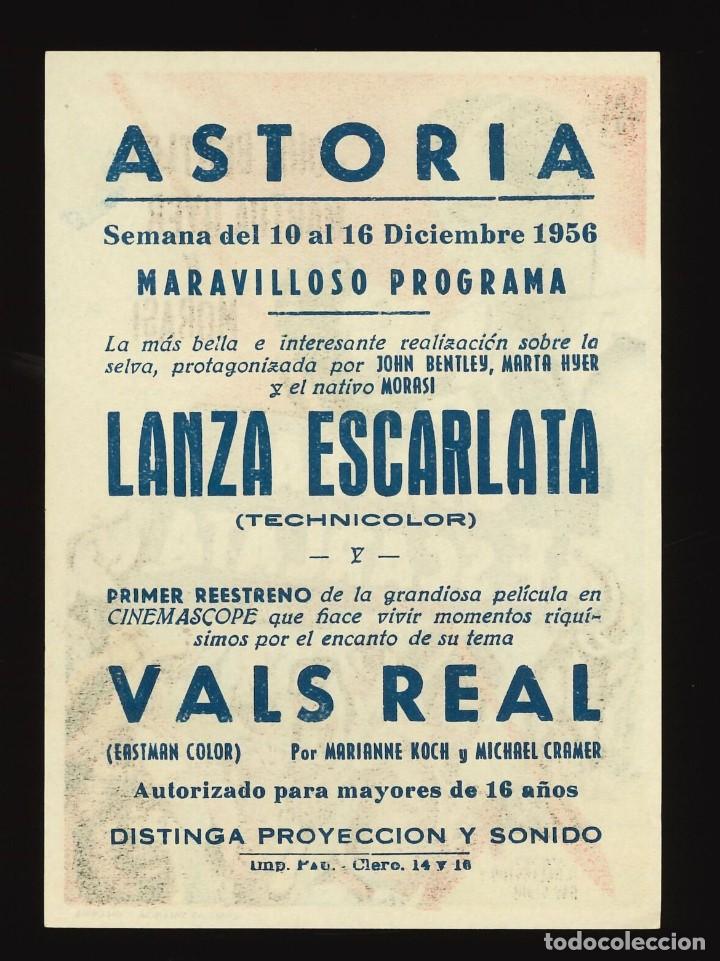 Cine: LANZA ESCARLATA / PROGRAMA DE CINE CON PUBLICIDAD EN TRASERA (AVENTURAS) - Foto 2