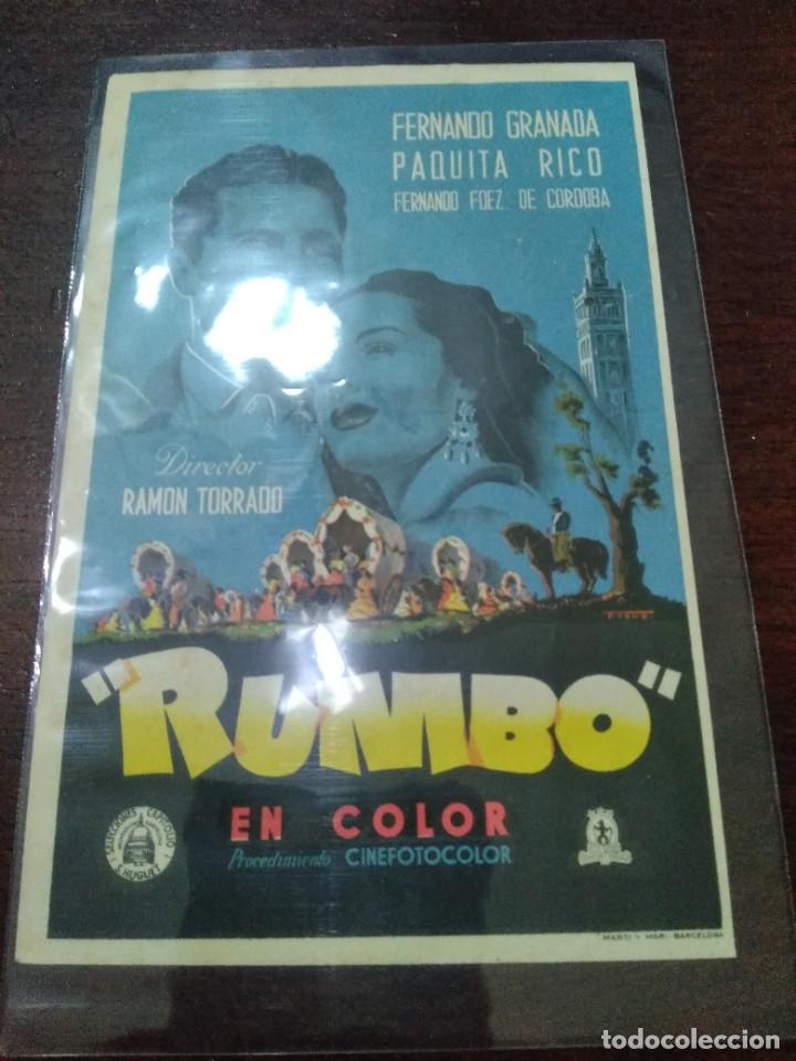 Cine: PROGRAMA O FOLLETO DE MANO DE CINE rumbo - Foto 1