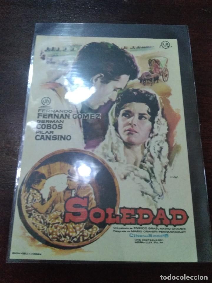 Cine: PROGRAMA O FOLLETO DE MANO DE CINE soledad - Foto 1