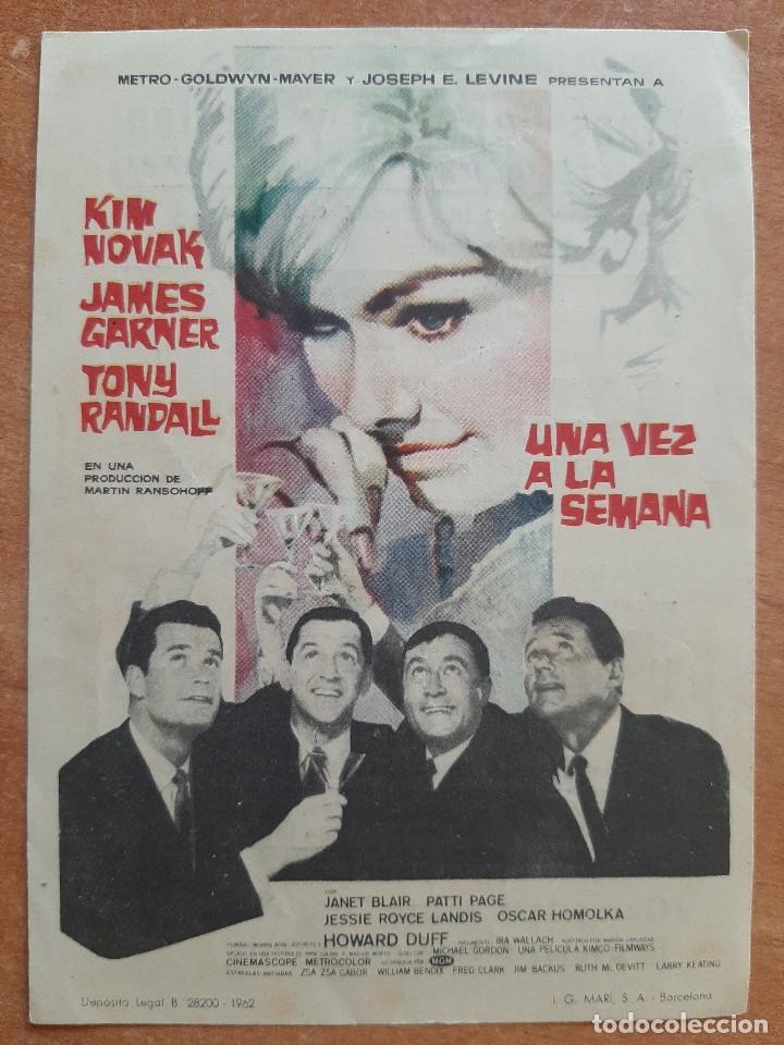 Cine: UNA VEZ A LA SEMANA - Foto 1