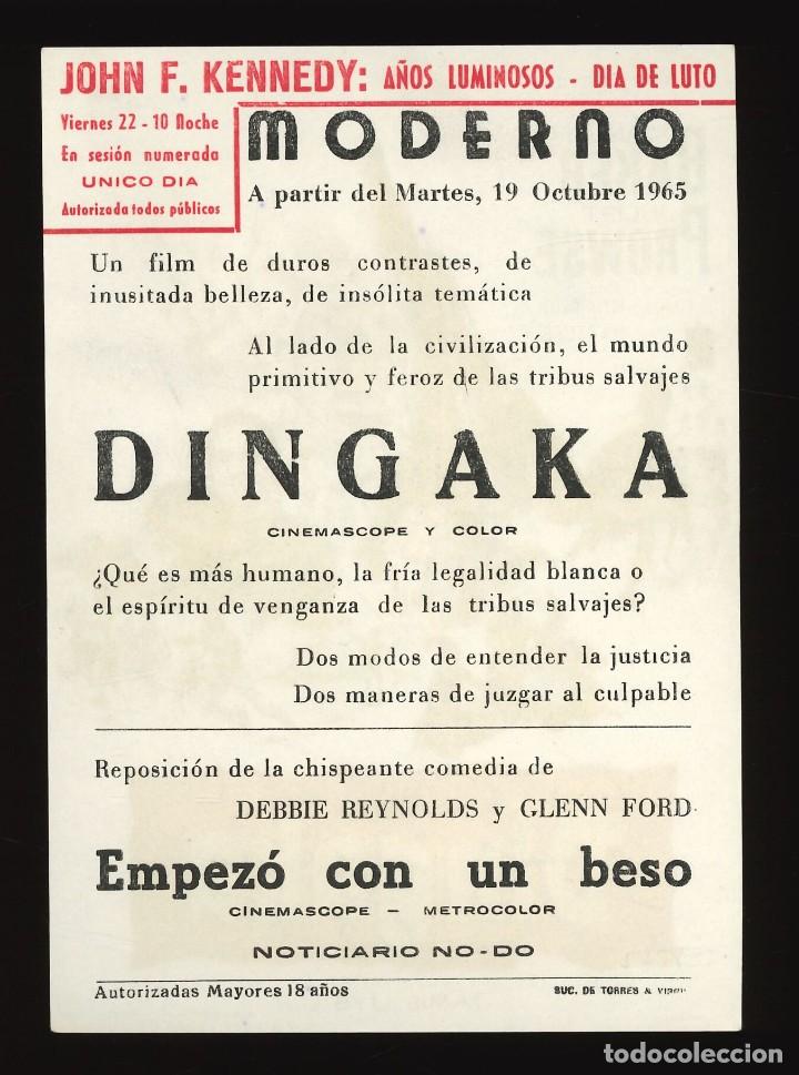 Cine: DINGAKA / PROGRAMA DE CINE CON PUBLICIDAD EN TRASERA (AVENTURAS) - Foto 2