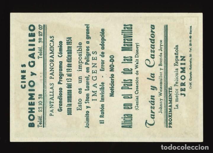Cine: TARZ&Aacute;N Y LA CAZADORA / PROGRAMA DE CINE CON PUBLICIDAD EN TRASERA (AVENTURAS) - Foto 2