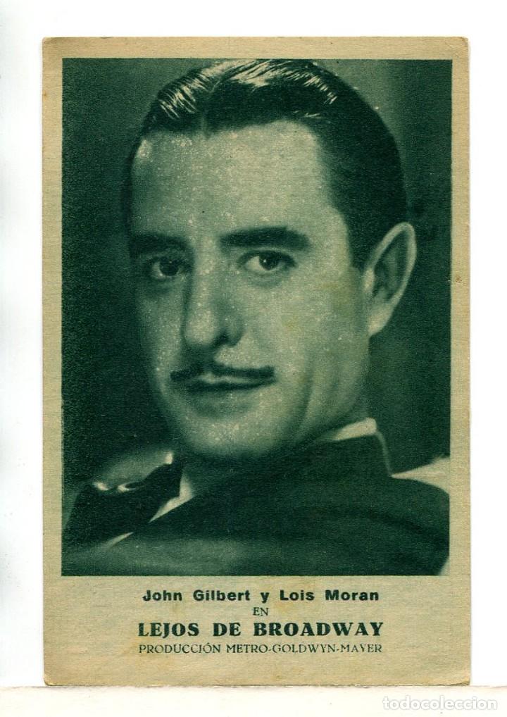 Cine: LEJOS DE BROADWAY, con John Gilbert. - Foto 1