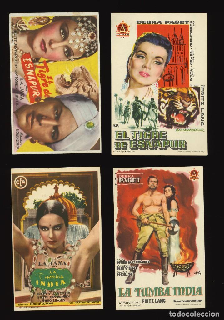 Cinema: EL TIGRE DE ESNAPUR - LA TUMBA INDIA / 4 PROGRAMAS DE CINE DISTINTOS (AVENTURAS)