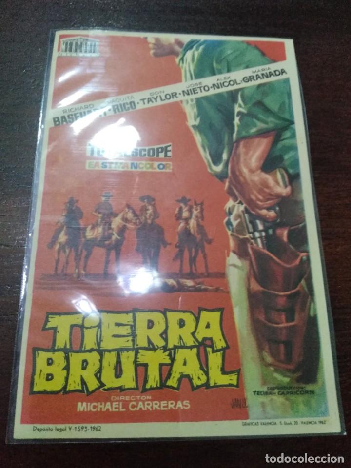 Cine: PROGRAMA O FOLLETO DE MANO DE CINE tierra brutal - Foto 1