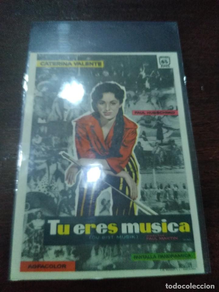 Cine: PROGRAMA O FOLLETO DE MANO DE CINE t&uacute; eres m&uacute;sica - Foto 1