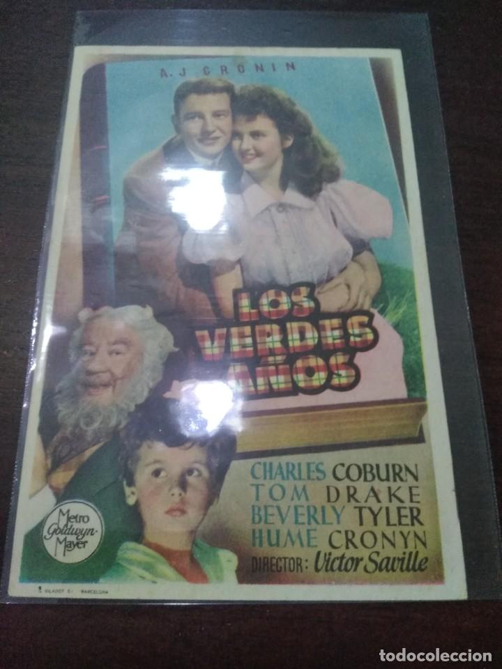 Cine: PROGRAMA O FOLLETO DE MANO DE CINE los verdes a&ntilde;os - Foto 1