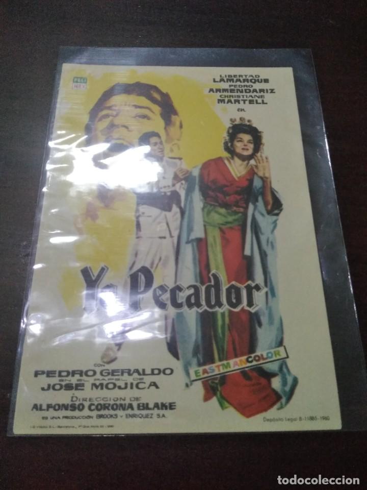 Cine: PROGRAMA O FOLLETO DE MANO DE CINE yo pecador - Foto 1