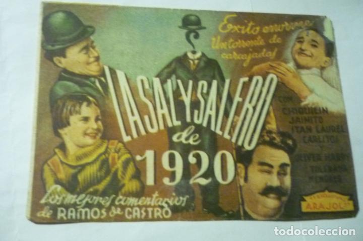 Cine: programa la sal y el salero de 1920 arajol - Foto 1