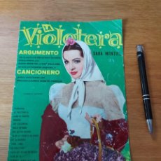 Cine: CANCIONERO Y ARGUMENTO DE LA PELÍCULA LA VIOLETERA. SARA MONTIEL. 14 PÁGINAS. 1958. Lote 356985250