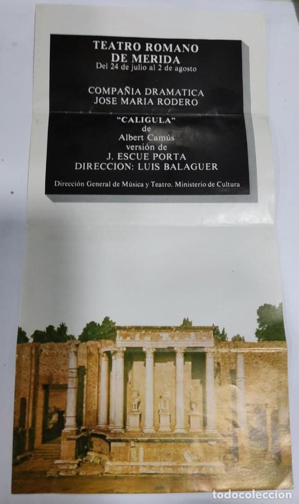 Cine: ENTRADA Y PROGRAMA DE CALIGULA EN TEATRO ROMANO DE MERIDA 1982 - Foto 2