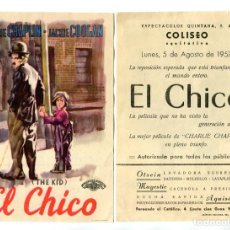 Cine: EL CHICO, (THE KID), CON CHARLES CHAPLIN.. Lote 400834684