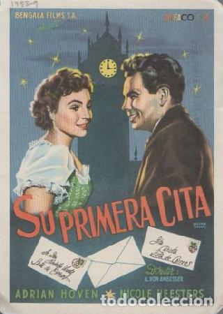 Folhetos de m&atilde;o de filmes antigos de cinema: PROGRAMA DE CINE: SU PRIMERA CITA PC-5916