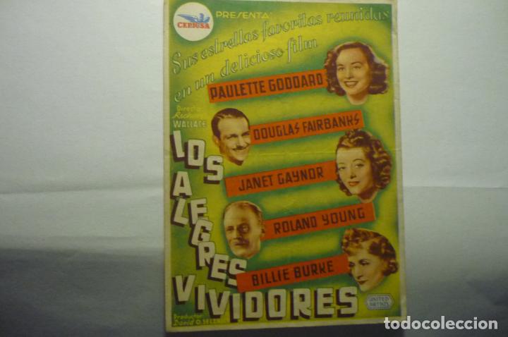 Cine: programa los alegres vividores.-paulette goddard-ateneo tarrega - Foto 1
