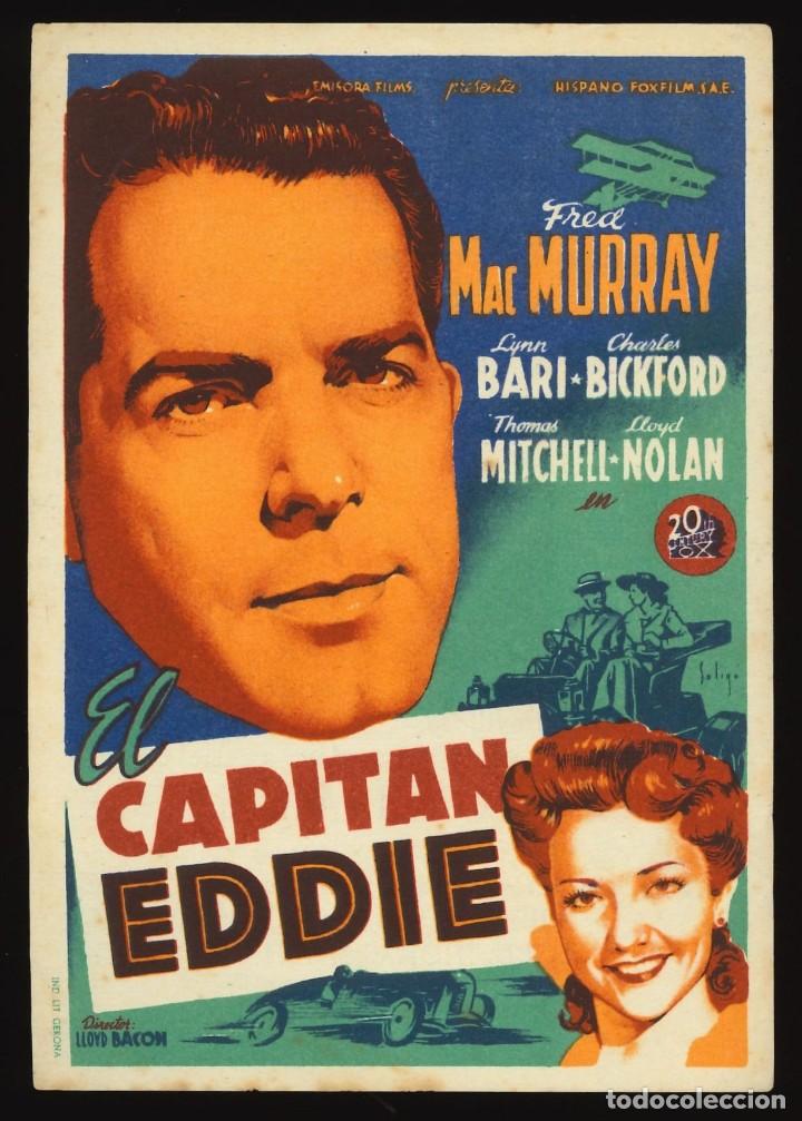 Cine: CAPIT&Aacute;N EDDIE / PROGRAMA DE CINE CON PUBLICIDAD EN TRASERA (AVENTURAS) - Foto 1