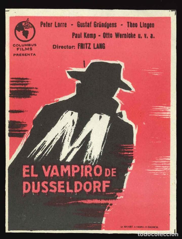 Cine: M, EL VAMPIRO DE DUSSELDORF / PROGRAMA DE CINE SIN PUBLICIDAD EN TRASERA (TERROR) - Foto 1