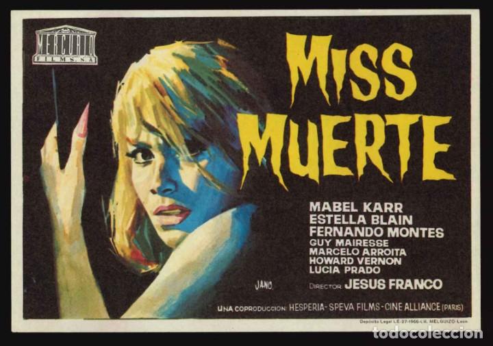 Cine: MISS MUERTE / PROGRAMA DE CINE SIN PUBLICIDAD EN TRASERA (TERROR) - Foto 1