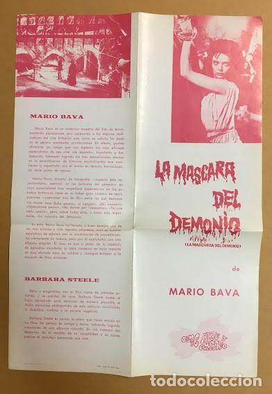 Cine: PTCC 161 LA MASCARA DEL DEMONIO PROGRAMA DOBLE MARIO BAVA BARBARA STEELE - Foto 3