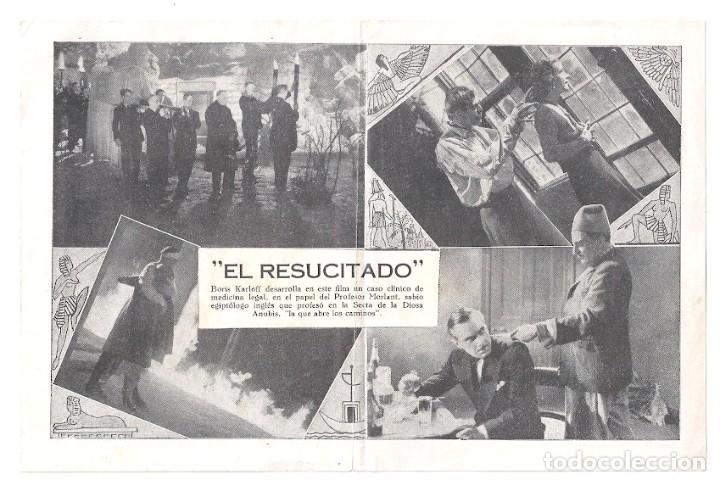 Cine: PTCC 161 EL RESUCITADO PROGRAMA DOBLE ATLANTIC BORIS KARLOFF TERROR - Foto 2