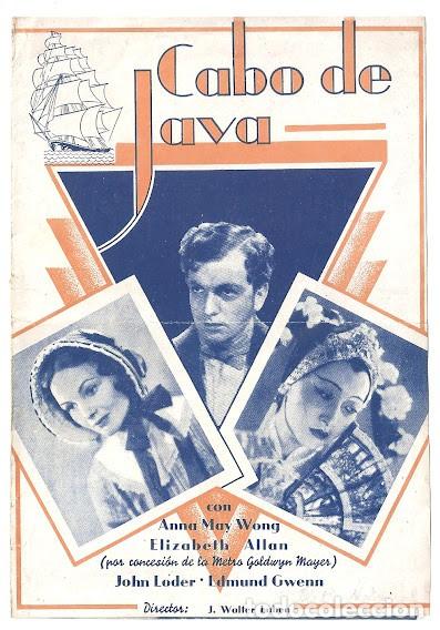 Cine: PTCC2 08 CABO DE JAVA PROGRAMA DOBLE MEYLER ANNA MAY WONG ELIZABETH ALLAN JOHN LODER - Foto 1