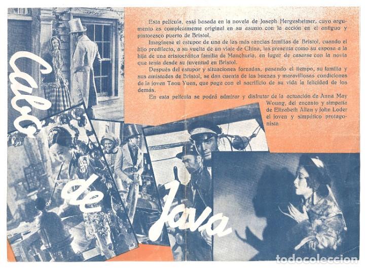 Cine: PTCC2 08 CABO DE JAVA PROGRAMA DOBLE MEYLER ANNA MAY WONG ELIZABETH ALLAN JOHN LODER - Foto 2