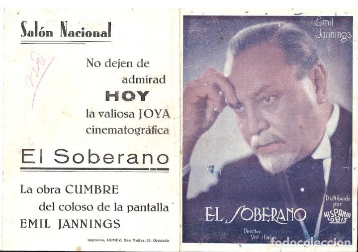 Cine: PTCC2 08 EL SOBERANO PROGRAMA DOBLE HISPANIA TOBIS EMIL JANNINGS - Foto 1