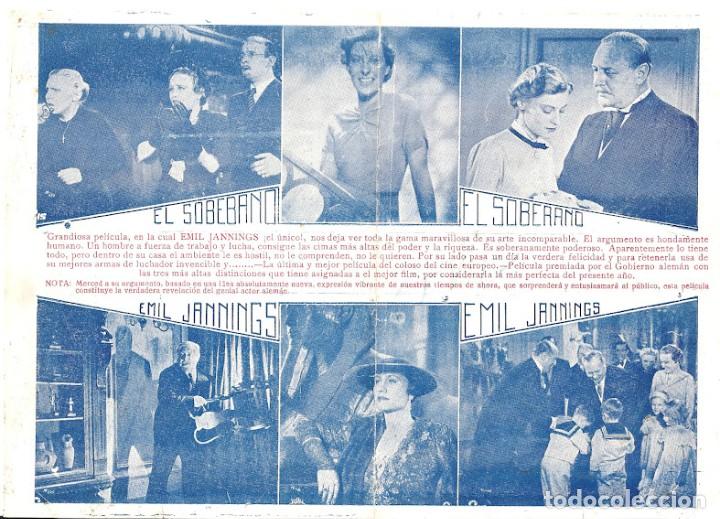 Cine: PTCC2 08 EL SOBERANO PROGRAMA DOBLE HISPANIA TOBIS EMIL JANNINGS - Foto 2
