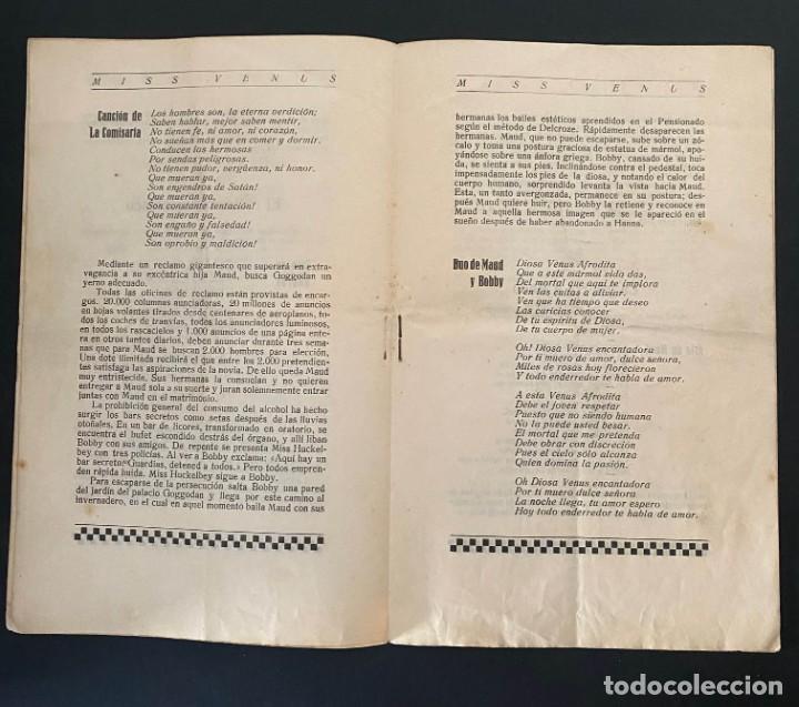 Cine: MISS VENUS. PROGRAMA DE LA PEL&Iacute;CULA DE 1921. CINE MUDO - Foto 4