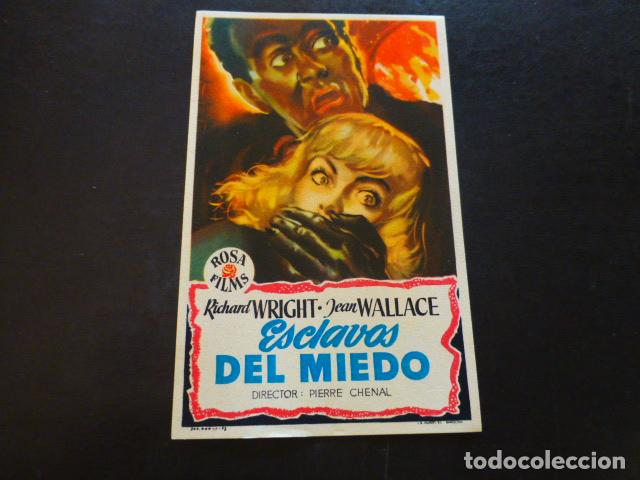 Cine: ESCLAVOS DEL MIEDO PROGRAMA DE MANO SIN PUBLICIDAD - Foto 1