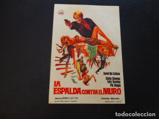 Cine: LA ESPALDA CONTRA EL MURO PROGRAMA DE MANO SIN PUBLICIDAD - Foto 1