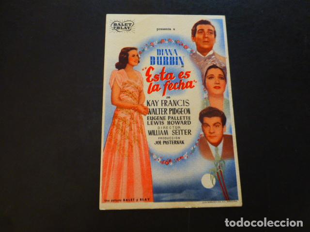 Cine: ESTA ES LA FECHA PROGRAMA DE MANO SIN PUBLICIDAD - Foto 1