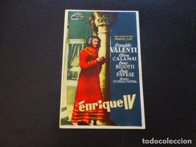 Cine: ENRIQUE IV PROGRAMA DE MANO SIN PUBLICIDAD - Foto 1