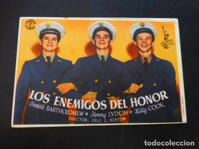 Cine: LOS ENEMIGOS DEL HONOR PROGRAMA DE MANO SIN PUBLICIDAD - Foto 1