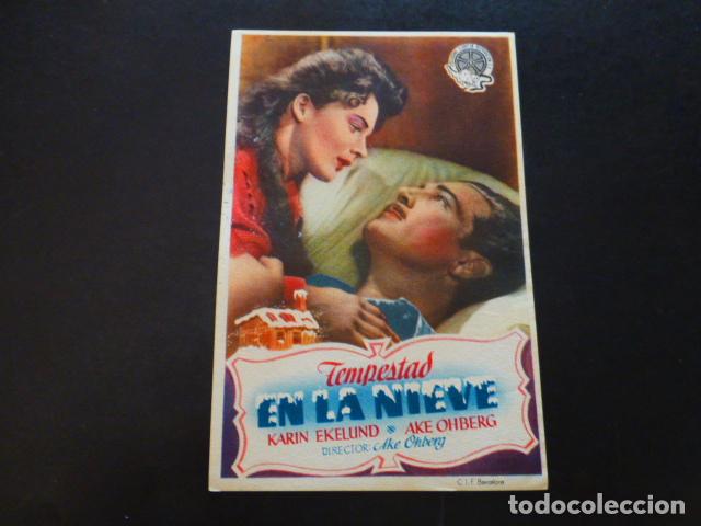 Cine: TEMPESTAD EN LA NIEVE PROGRAMA DE MANO SIN PUBLICIDAD - Foto 1