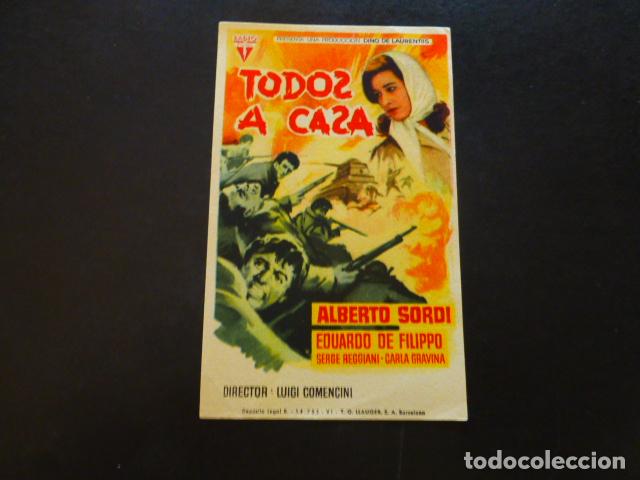 Cine: TODOS A CASA PROGRAMA DE MANO SIN PUBLICIDAD - Foto 1