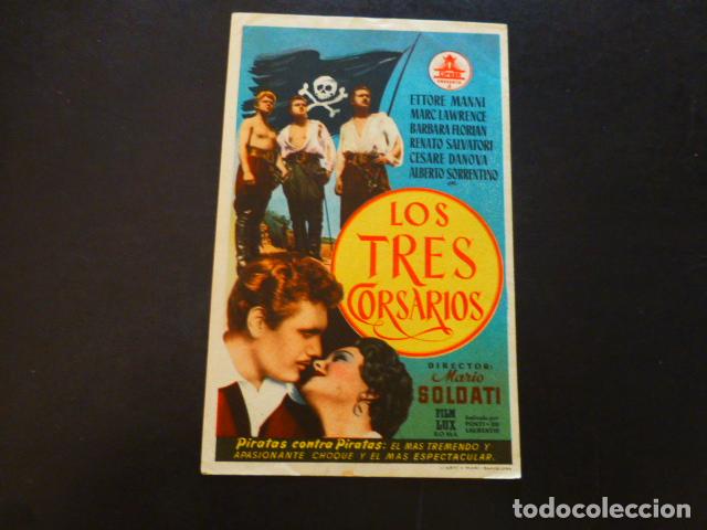 Cine: LOS TRES CORSARIOS PROGRAMA DE MANO SIN PUBLICIDAD - Foto 1