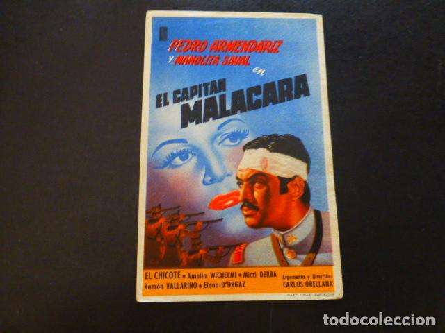 Cine: EL CAPITAN MALACARA PROGRAMA DE MANO SIN PUBLICIDAD - Foto 1