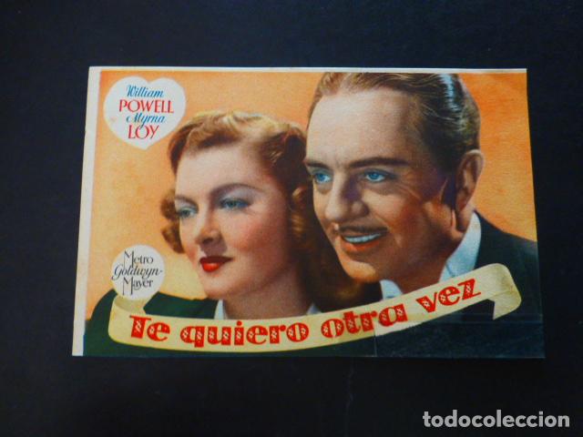 Cine: TE QUIERO OTRA VEZ PROGRAMA DE MANO SIN PUBLICIDAD - Foto 1