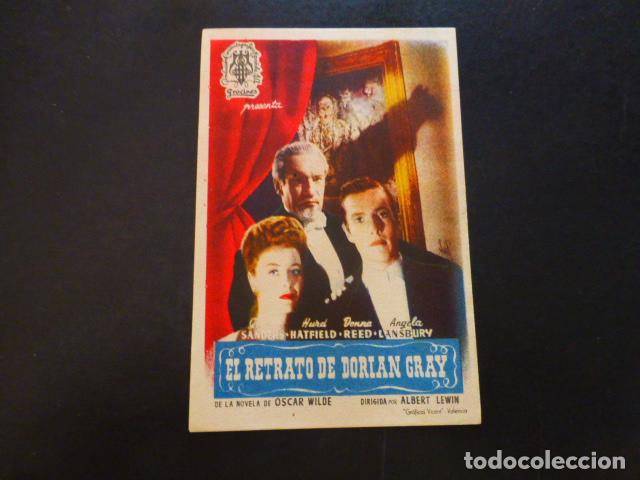 Cine: EL RETRATO DE DORIAN GRAY PROGRAMA DE MANO SIN PUBLICIDAD - Foto 1