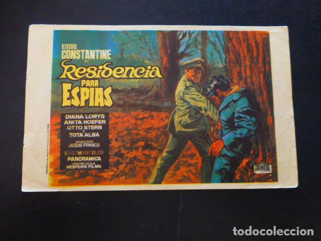 Cine: RESIDENCIA PARA ESPIAS PROGRAMA DE MANO SIN PUBLICIDAD - Foto 1