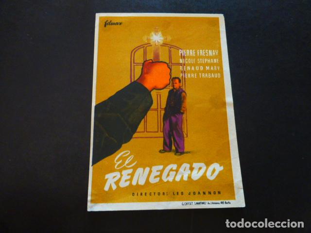 Cine: EL RENEGADO PROGRAMA DE MANO SIN PUBLICIDAD - Foto 1