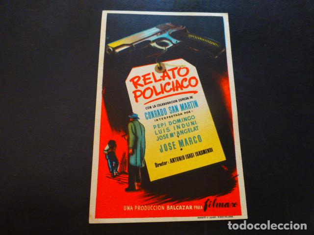 Cine: RELATO POLICIACO PROGRAMA DE MANO SIN PUBLICIDAD - Foto 1